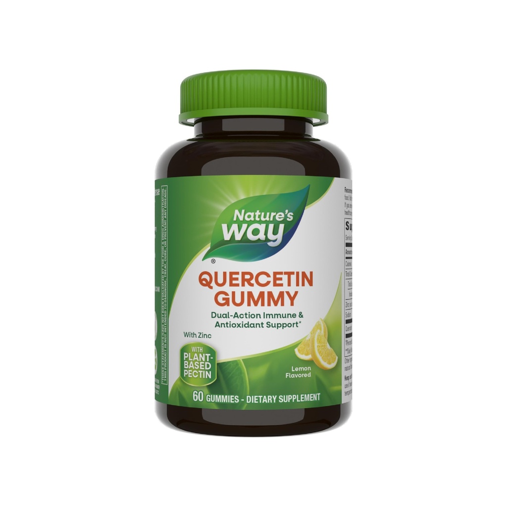 Mangas de Quercetina con Zinc, Apoyo de Defensa Inmune*, Potente Antioxidante*, Limón Flavored, 60 Gummies