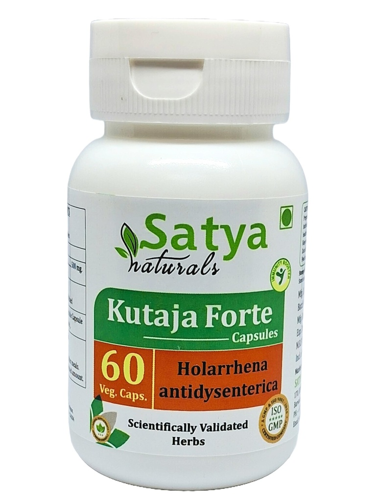 Kutaja Forte Capsules 500 mg. 60 Veg. Capsule peru Kutaja (Holarrhena Antidysenterica) Extracto Capsules para Hombres y mujeres ← Ayurvedic Herbal Suplemento/Remedios Silencio 10:1 Forte (1 Botella de 60 cápsulas)