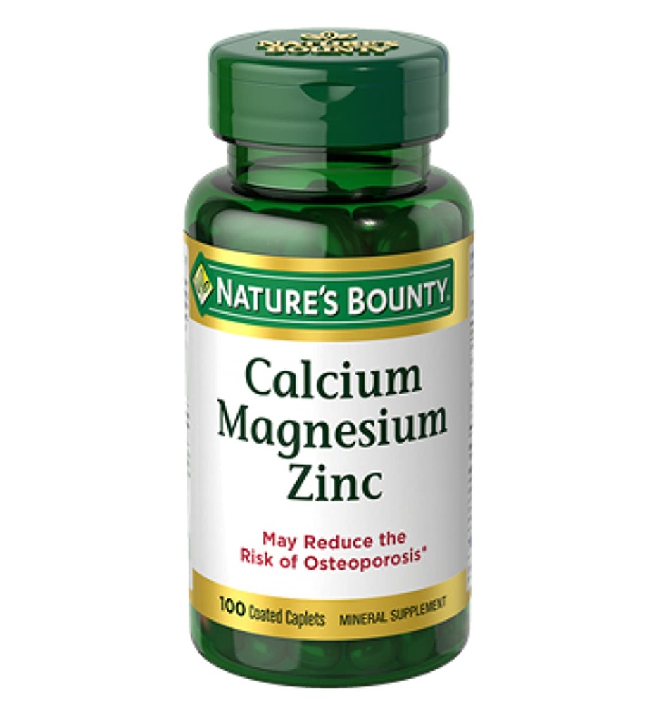 Bounty Calcium Magnesium Zinc, 100 Cuenta, Pack de 6
