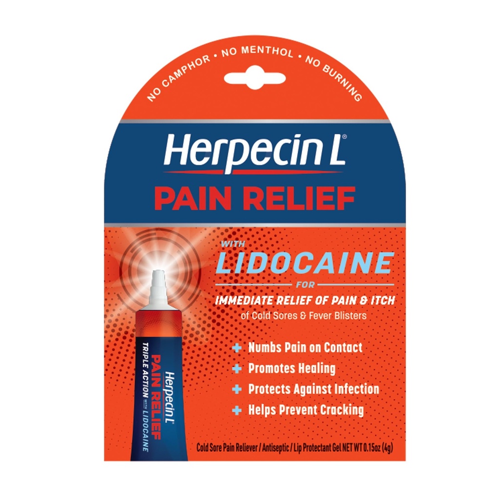 Herpecin-L Tratamiento de Alivio de Dolor para las úlceras frías y las ampollas de fiebre, con Lidocaína, entumecimientos Dolor e Itch, protege contra la infección, 0,15 oz