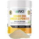 AKI Omega 3 DHA Micro Algae Powder Suplementos - Vitamina Keto de base vegetal para la inflamación - Alternativa a Pez o Aceite Krill - Vegan & GMO-Free (1.94oz/55g)