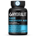 Ayuda de recuperación de rave Vitaminas después de las píldoras de alivio de fiesta Music Festival Accesorios Rave Essentials 5-HTP Suplemento Electrolytes Hidration Better Mornings Serotonin Energy Hangover 120 Capsules