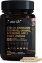 Ceylon Cinnamon Capsule 30:1 Extracto Equivalente a 9000mg ¦ Turmeric, Ginseng, Apple Cider Vinegar Berberine Plus Bitter Melon Gymnema, Kutki, Chirata 120 Veg Capsules – 60 días Suministro