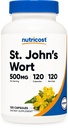 Nutricost Capsules Wort de St John (500mg) 120 Capsules - Vegetariano, Gluten Libre y No GMO