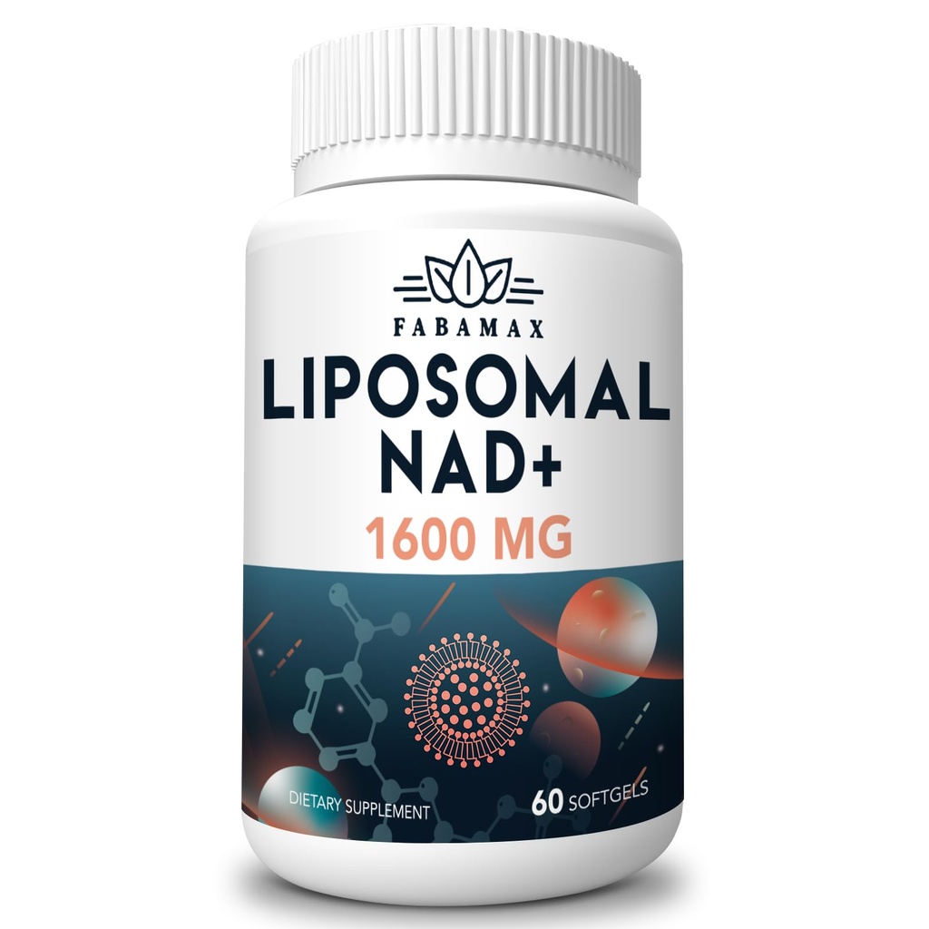 1600 mg Suplemento Liposomal NAD, 98% Suplemento puro NAD+, Absorción Superior, Alternativa a Nicotinamide Riboside o NADH para Boost NAD+ for Aging Defense, Energy, Longevity,60 Softgels