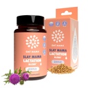 OAT MAMA Organic Lactation Suplemento - 'Slay Mama' Beat Thistle & Fenugreek Capsules - Herbal Lactation Blend, Postpartum Support for Breastfeeding Moms