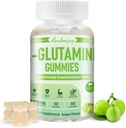 L-Glutamine Gummies 1000 mg, con Trehalose, L Glutamine Supplement Support Intestinal, Boost Immune & Muscle Health, for Adults &amp; Kids, Non-GMO, Vegan, Gluten Free, Grape Flavor, 60