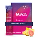 Microbiome Labs MegaPrebiotic Fiber Powder para Mujer, Hombres &amp; Niños - Pre-Dosed Prebiotic Fiber Supplement Powder with Clinically Tested Oligosaccharides - Pineapple Orange Guava (30 Packets de Bebida)