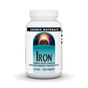 Fuente Natural Iron, Amino Acid Chelate - Suplemento dietético que apoya la producción de energía - 250 Tablets
