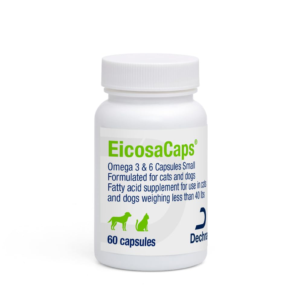 EicosaCaps® Omega 3 &amp; 6 cápsulas para perros y gatos, 120 ct