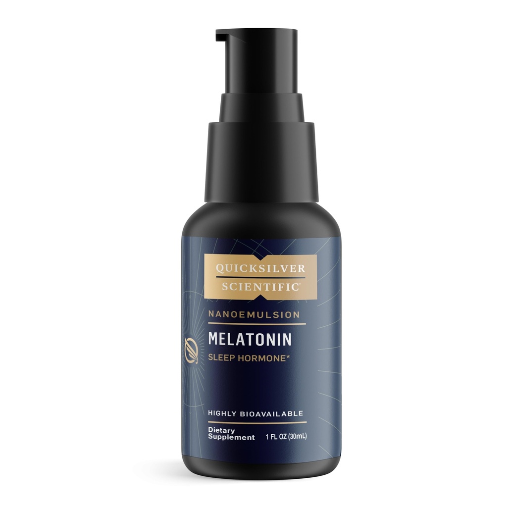 Quicksilver Scientific Liposomal Melatonin - tiempo de cama, Jet Lag &amp; Immune Support Liquid for Adults - Ausorción superior eficiente 1mg Melatonin to Minimize Morning Drowsiness (30 ml)