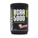 NutraBio BCAA 5000 Powder - Vegan Fermented BCAAs - Apoya Lean Muscle Growth, Recovery, Endurance - 60 Servings - Kiwi Strawberry