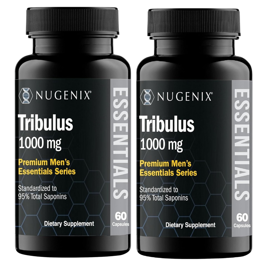 Nugenix Essentials Tribulus Terrestris for Men Extract - 95% Total Saponins, 1000mg High Potency, Extra Strength, 120 Cuenta
