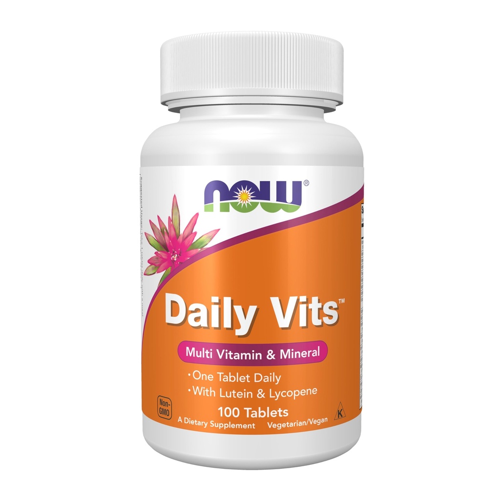 AHORA Suplementos de alimentos, Daily VitsTM, One Tablet Daily con Lutein " Lycopene, 100 Tablets