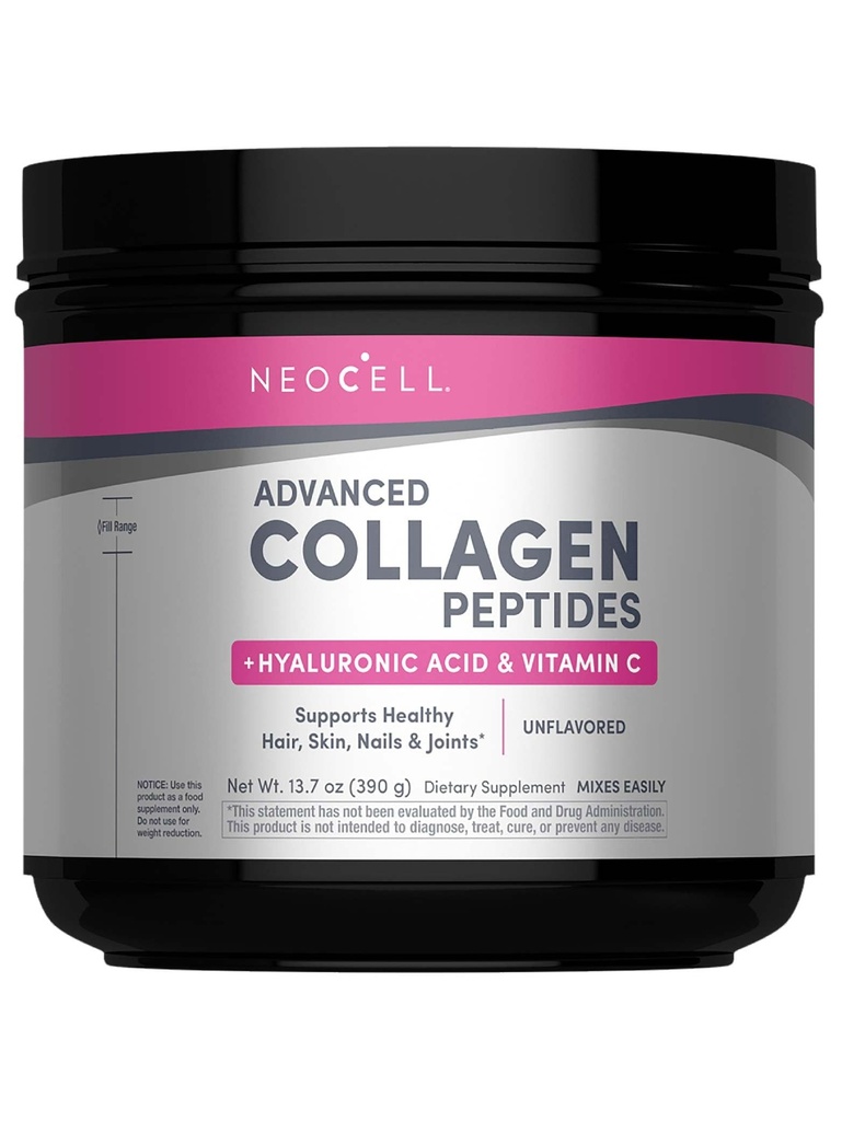 NeoCell Super Collagen Peptides ← Grassfed Bovine  With Hyaluronic Acid and Vitamin C ← Non-GMO, Gluten &amp; Soy Free Supplement
