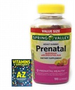 Primavera Valle Adulto Salud Prenatal Multivitamina DHA & ácido fólico, fruta, 190 Gummies+Mejor Guía Vitaminas Suplementos Libro