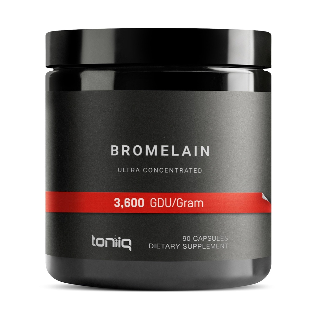 Bromelaina de ultra alta resistencia 1000mg - 3600 GDU/Gram - Alta concentración y biodisponible - Fórmula de terceras partes - 90 cápsulas vegetarianas - 45 piezas por contenedor - Suplemento Bromelain