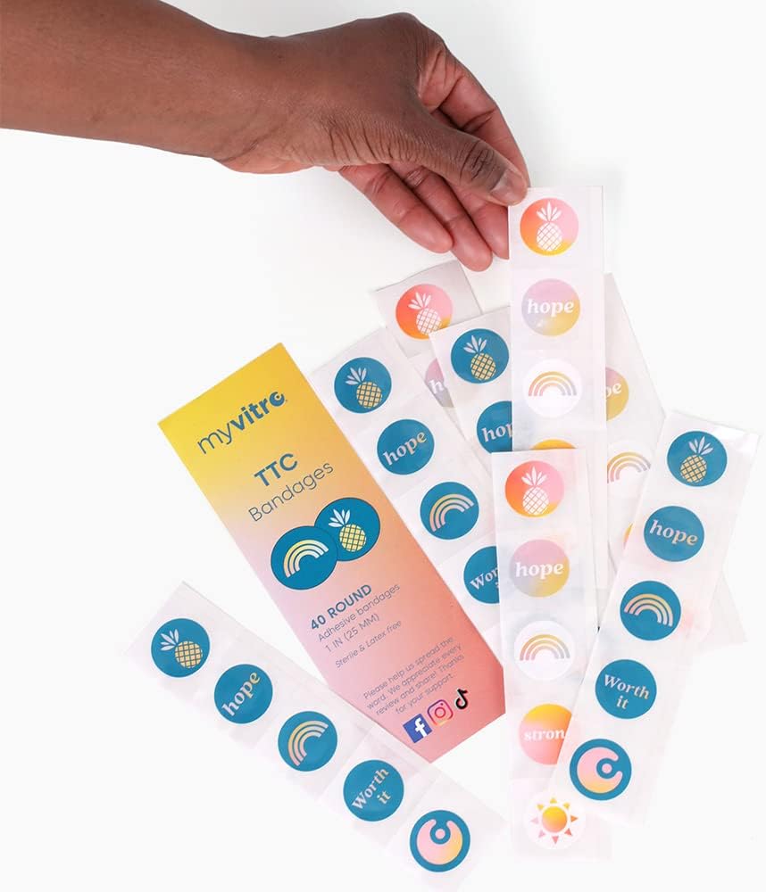 MyVitro Rainbow Pineapple Bandages latitud perfecta para IVF Shots tención 40 Conde