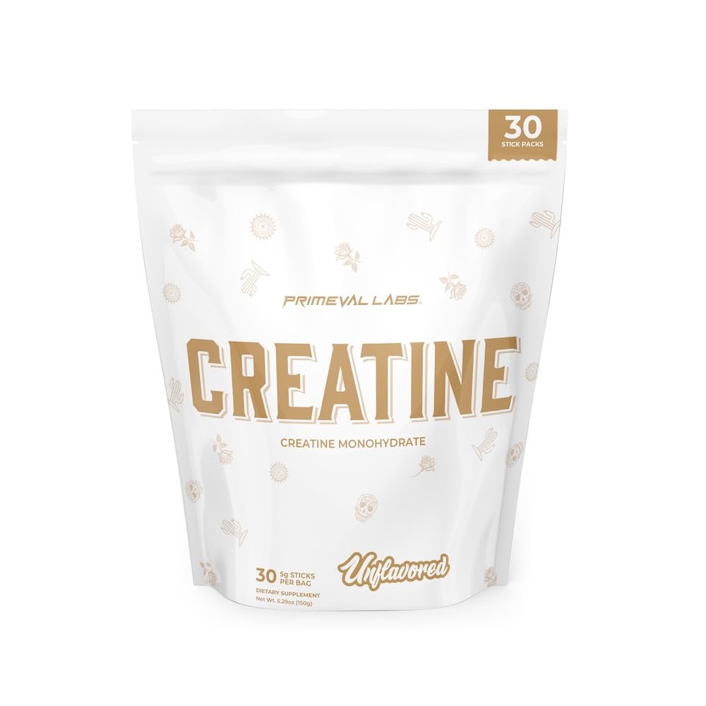 Laboratorios de Primerval Limpio Cretina Monohydrate Powder ← Polvo para la fuerza muscular &amp; recuperación permanente Workout Suplemento para Hombres &amp; Mujeres Silencioso Desarrollado 30 Servimientos