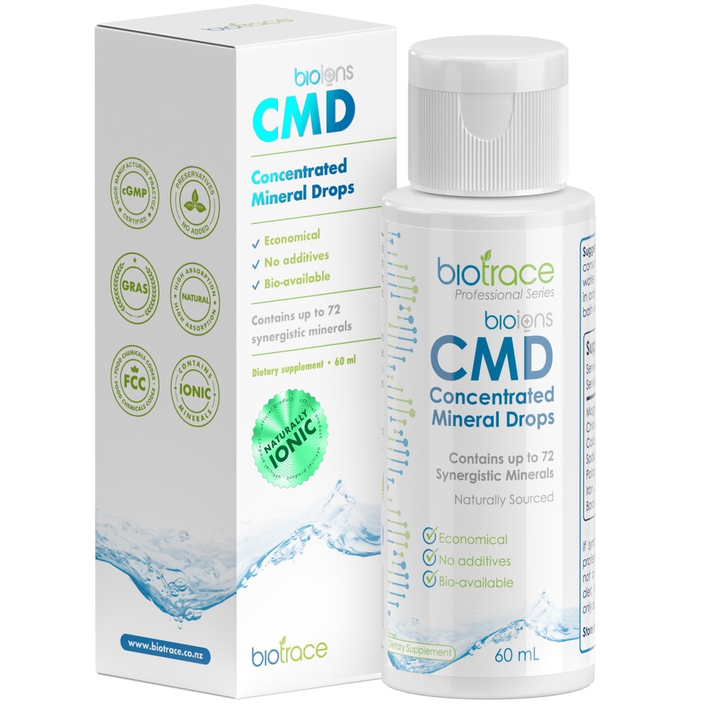 BioTrace Dead Sea Trace Mineral Drops Concentrated Trace Minerals, Ionic Liquid Magnesium, Chloride, Potassium TEN Low Sodium TEN Energy, Electrolytes, Hydration TEN 24 Day Supply, 2 fl oz (Pack of 1)