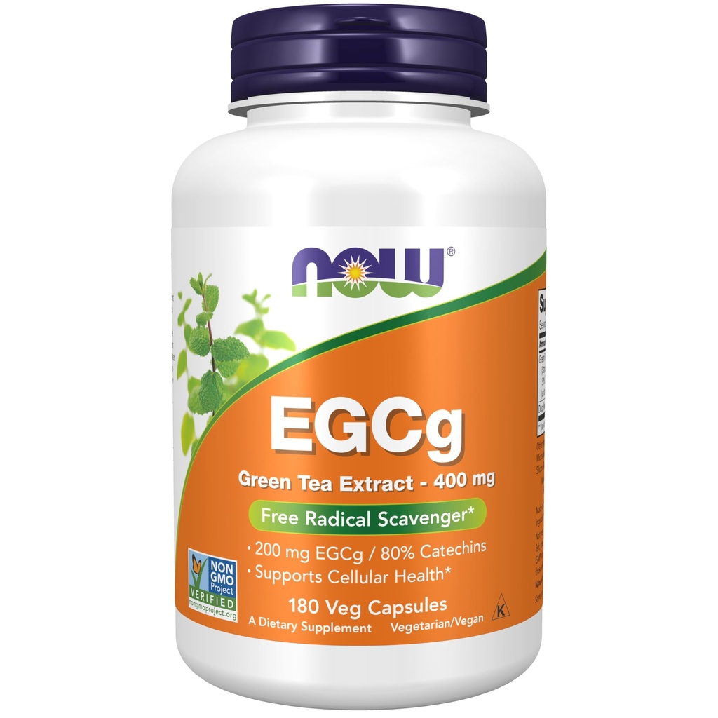 AHORA Foods EGCg, Green Tea Extract, 400mg, 180 Vcaps (Pack of 2)