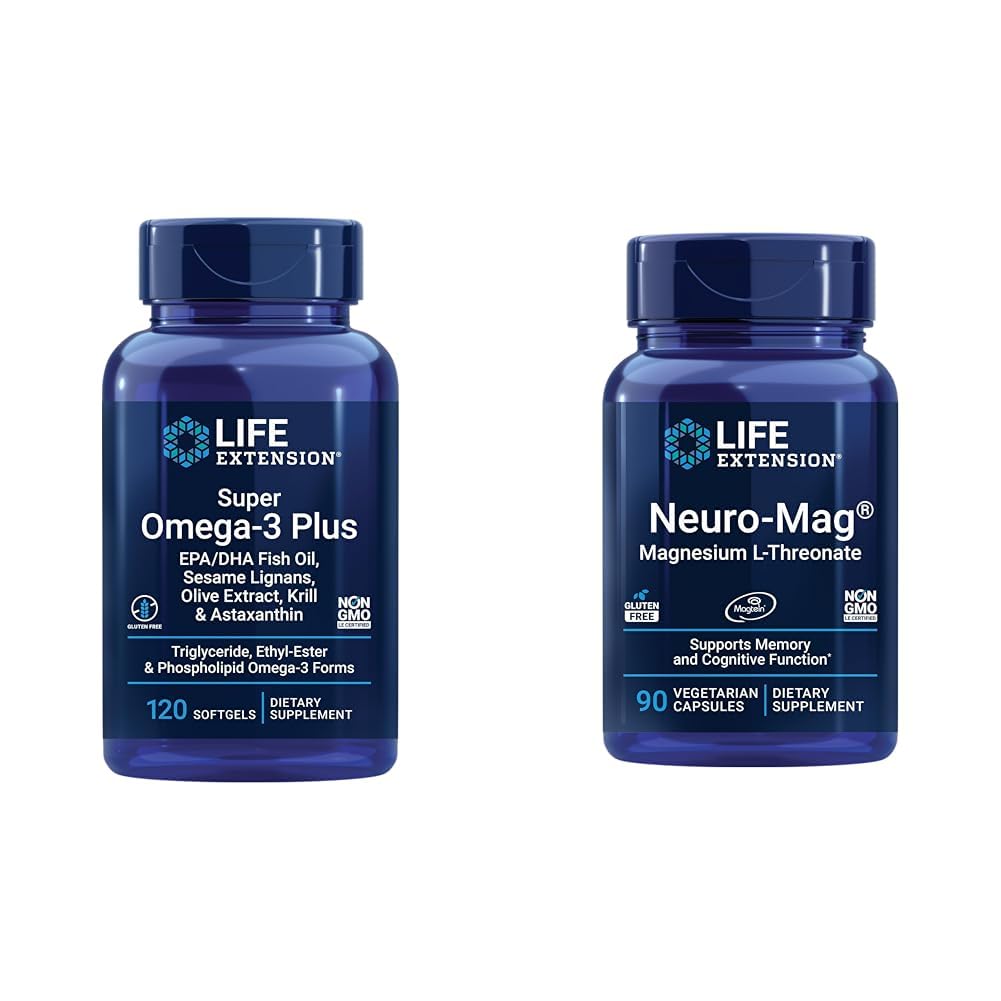 Super Omega-3 Plus EPA/DHA Fish Oil, Sesame Lignans & Neuro-mag Magnesium L-threonate