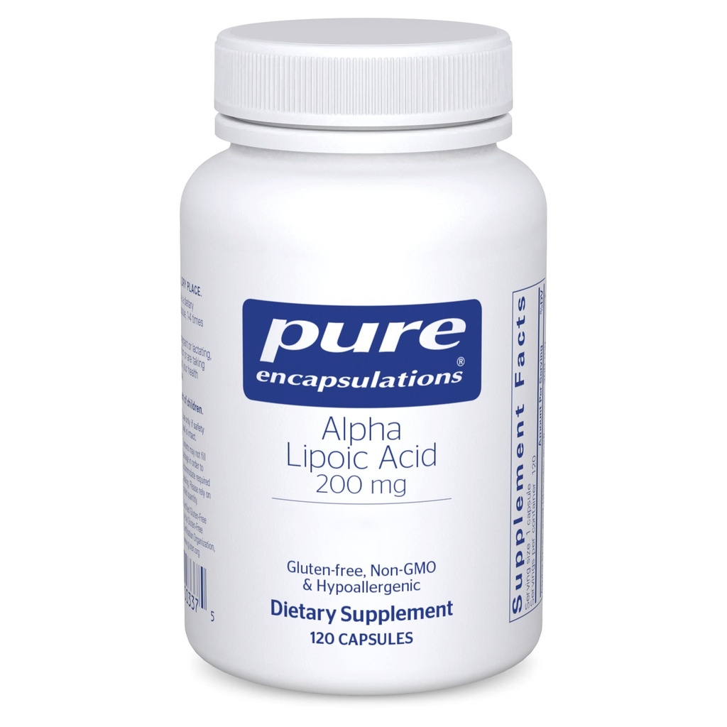 Pure Encapsulations Alpha Lipoic Acid 200 mg - 200mg ALA - Liver & Antioxidant Support* - for Nerve Health & Carb Metabolism - Vegan " Non-GMO Supplement - 120 Capsules