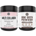 Desempeño de la Costa Izquierda Bono de Chocolate Broth y Multi Collagen Powder para Conjunto, Cabello, Esquí y Nails Soporte