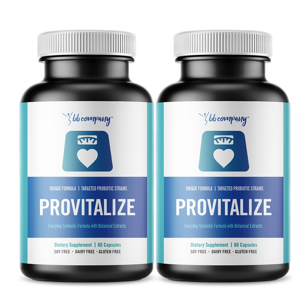 BB Company Provitalize Silencioso Probióticos para Mujeres, Menopause ← Soporte Conjunto, Curvas Sexy Midsection, Salud Digestiva, Menopause Bloat ← Turmeric Curcumin Moringa Silencio Embalaje Vary  2 Packaging