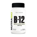 NutraBio Metil B-12 Suplemento de vitaminas, 2000mcg – promueve la salud celular y el bienestar, 90 cápsulas vegetales