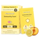 Siente los bienes Icono de inmunidad, Azúcar cero, vitamina C, A, B, D, E " Zinc, Elderberry orgánico, Ashwagandha, Mezcla de bebidas Polvo, Vegan, No GMO, Caffeine " Gluten Free ← Peach Lemonade, 15 Conde