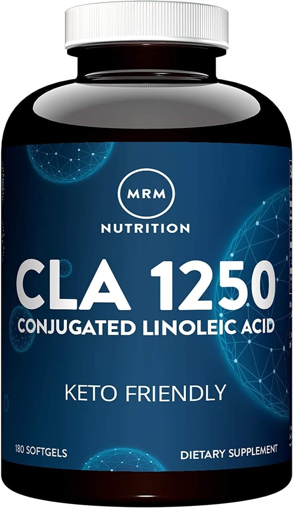 MRM Nutrition CLA 1250 ← Keto Friendly TEN 80% CLA High Potency TEN 1000mg CLA per Capsule TEN grasas saludables TEN Gluten-Free TEN 30 Servings
