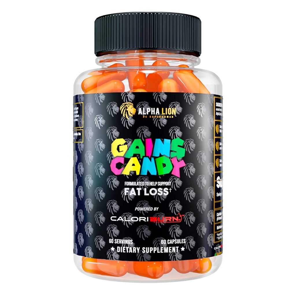 ALPHA LION Gana Candy, Pills that Support Weight Loss, Energy Supplements, 100% Natural Extract, Calorie Burning, Regulates Healthy Metabolism, 60 Capsules (Fat Loss - CaloriBurn®)
