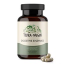 TERRA ORIGIN Digestive Enzymes with Probiotics " Prebiotics " resist 60 Capsules  durable Supports Digestive Gut Health ← Non GMO, Gluten Free, Vegan tención para Mujeres y Hombres