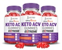 (3 Pack) Ultra Quick Keto ACV Gummies Extreme 2000MG Ultraquick Keto Gummies Apple Sider Vinegar Formulado con granate Beet Juice Powder B12 Vegan Non GMO 180 Gummys
