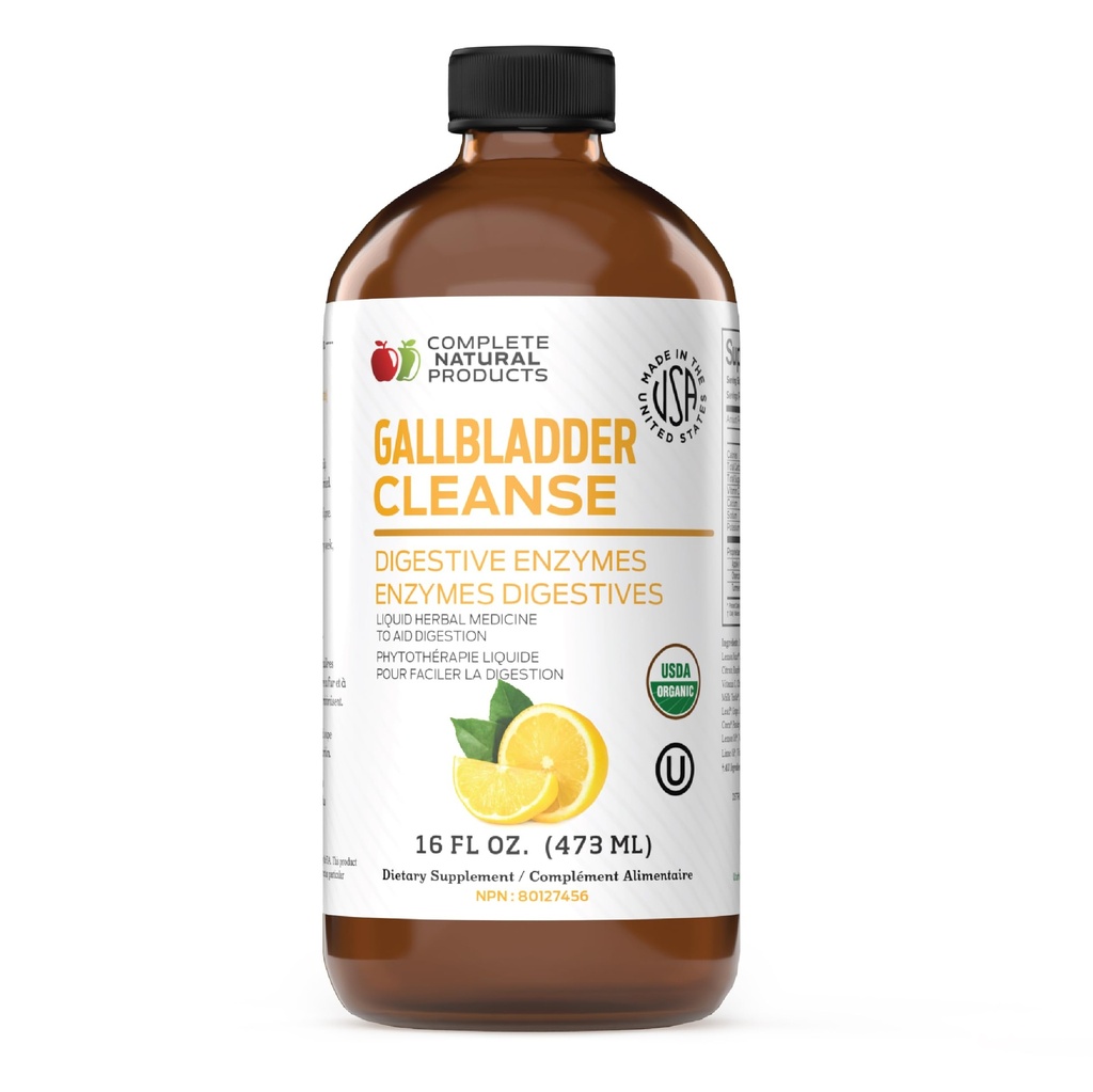 Completo completo de vesícula natural - Suplemento líquido para soporte de vesícula biliar, limpieza del hígado y salud digestiva con vinagre de manzana, turmérico, remolacha, enzimas digestivos, cardo de leche - 16oz