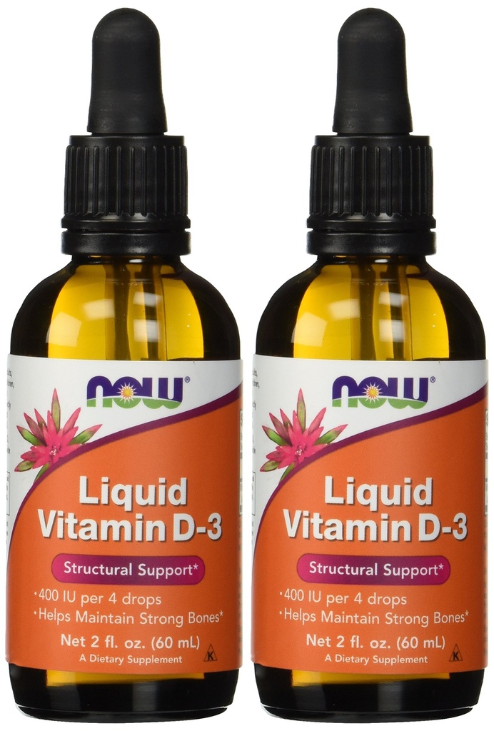 AHORA Suplementos de alimentos, vitamina Líquida D-3, huesos fuertes*, soporte estructural*, 2 onzas