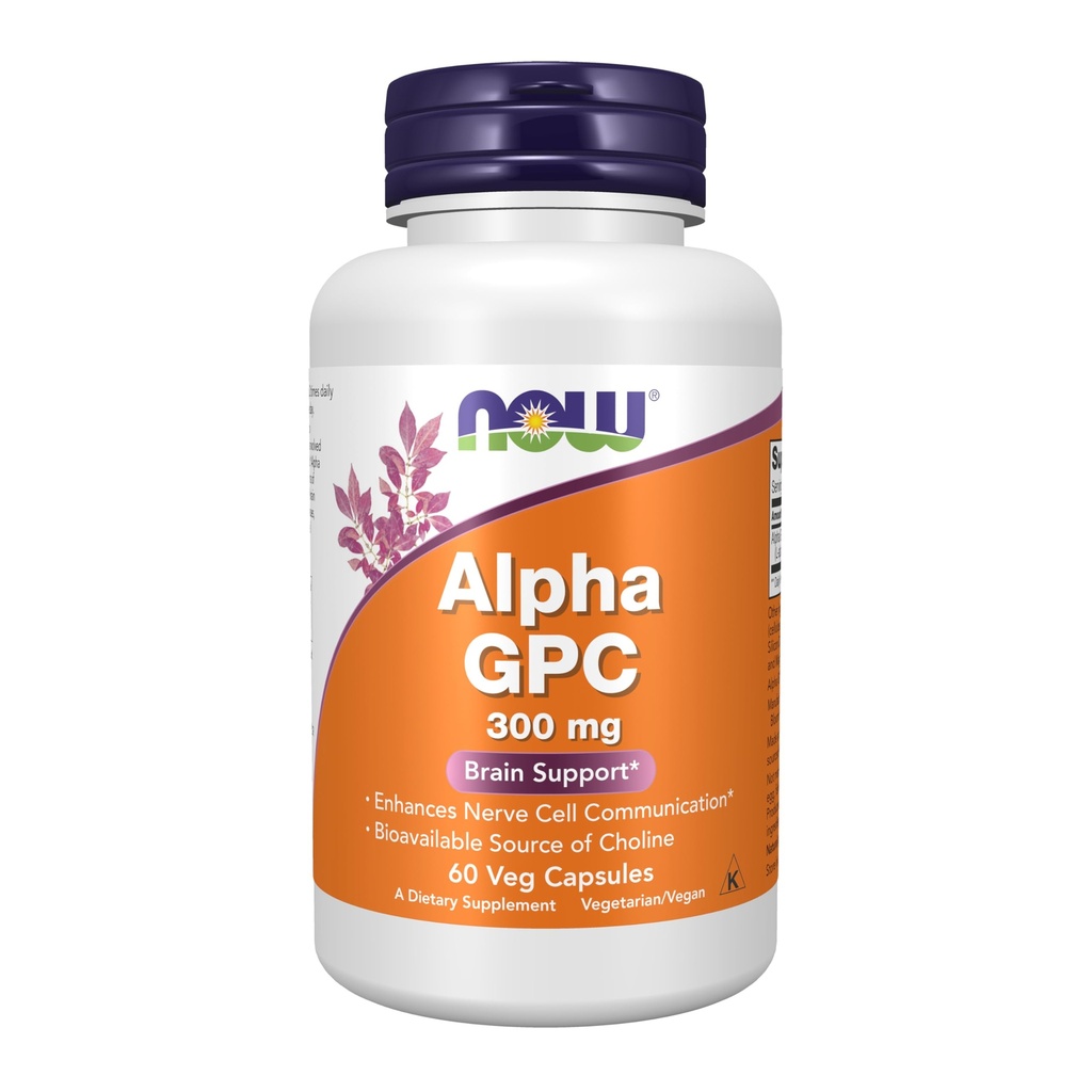 AHORA Alimentos Ahora Alimentos Alpha Gpc 300mg, 60 Veg Caps (Pack de 2)