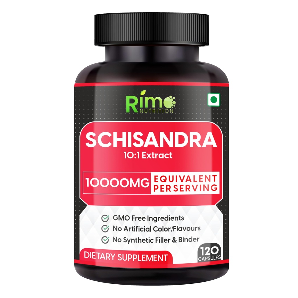 Suplemento de Schisandra - Estándarizado a Schisandrins, puro extracto de frutas Schisandra Chinensis, 120 cápsulas