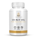 VTC VitaTradingCo. C8 MCT Oil Capsules ← Naturalmente Derived Caprylic C8 Suplemento Silencio Coconut Oil Pills ← Sostened Energy ← Keto Friendly, Non GMO  100 Softgels