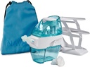 Navage Deluxe Bundle Nasal Irrigation System - Saline Nasal Rinse Kit con 1 Nose Cleaner, 20 Salt Pods, Sky Blue Travel Bag y 1 Countertop Caddy...