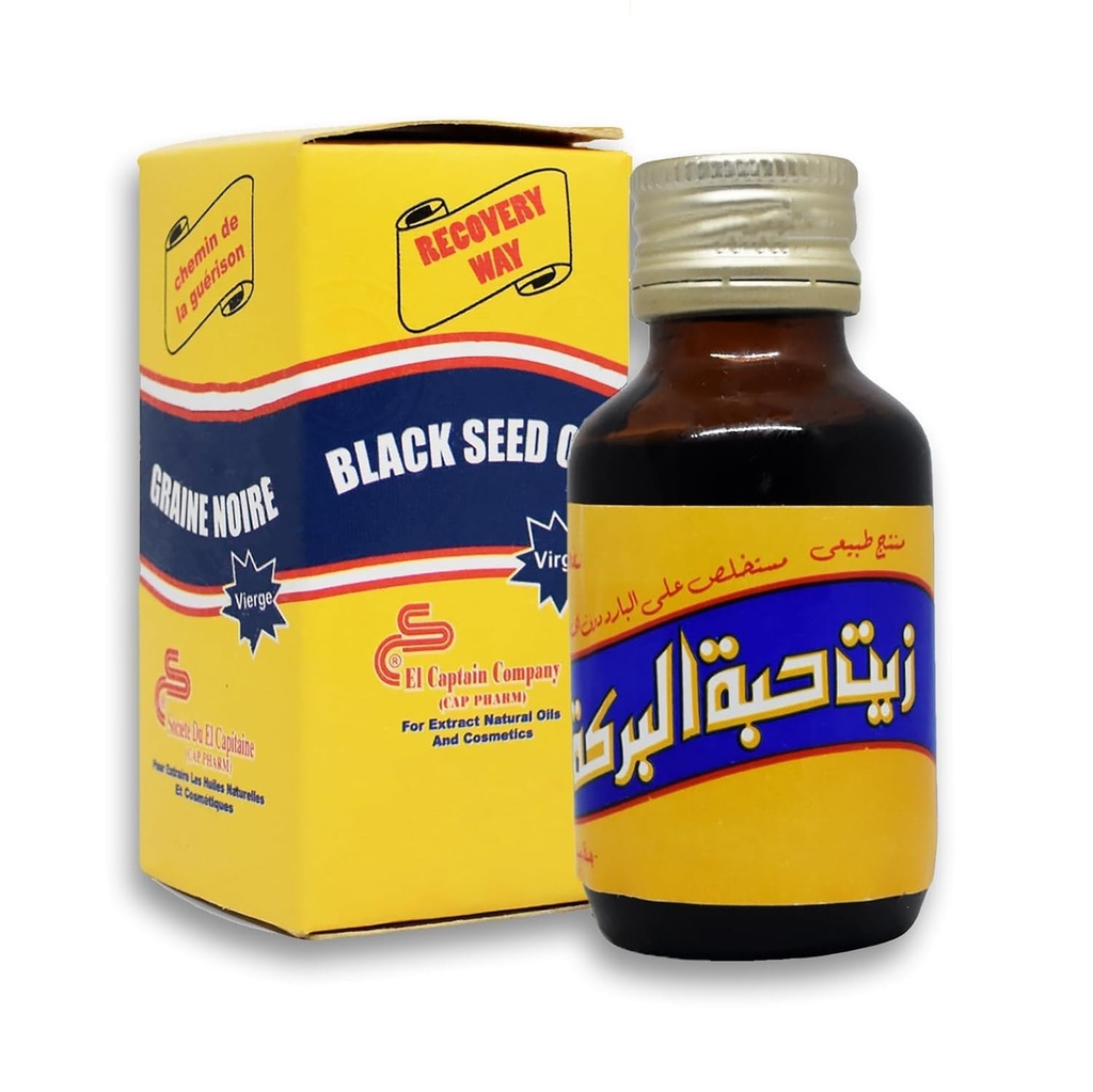 El Capitán Virgen Negro Semilla Aceite Nigella Sativa 250ml (Tamaño mayor)