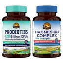 Vitalitown Probiotic + Magnesium Bundle (Pack of 2) Silencio Probiotics 120 Billion (Item 1) & 6-in-1 Magnesium Complex (Item 2) ← Gut, Bone, Muscle, Sleep Health TEN Vegan TEN 30 Capsules &amp; 120 Capsules