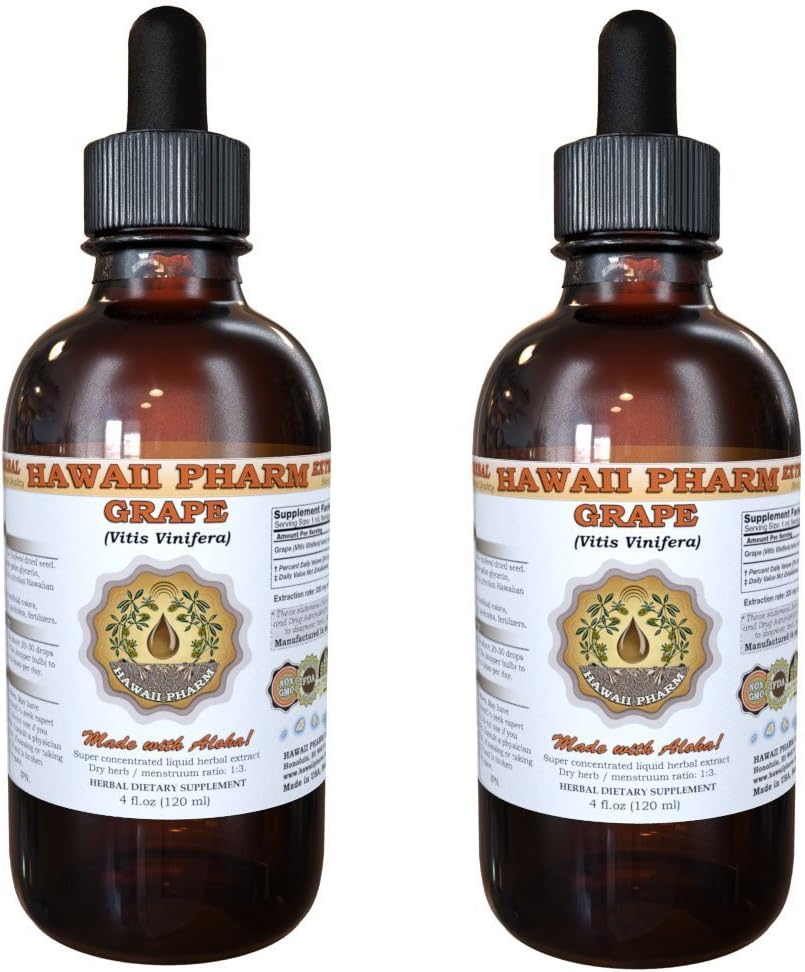Grape Liquid Extract, Grape (Vitis Vinifera) Seed Tincture Suplemento 2x2 oz