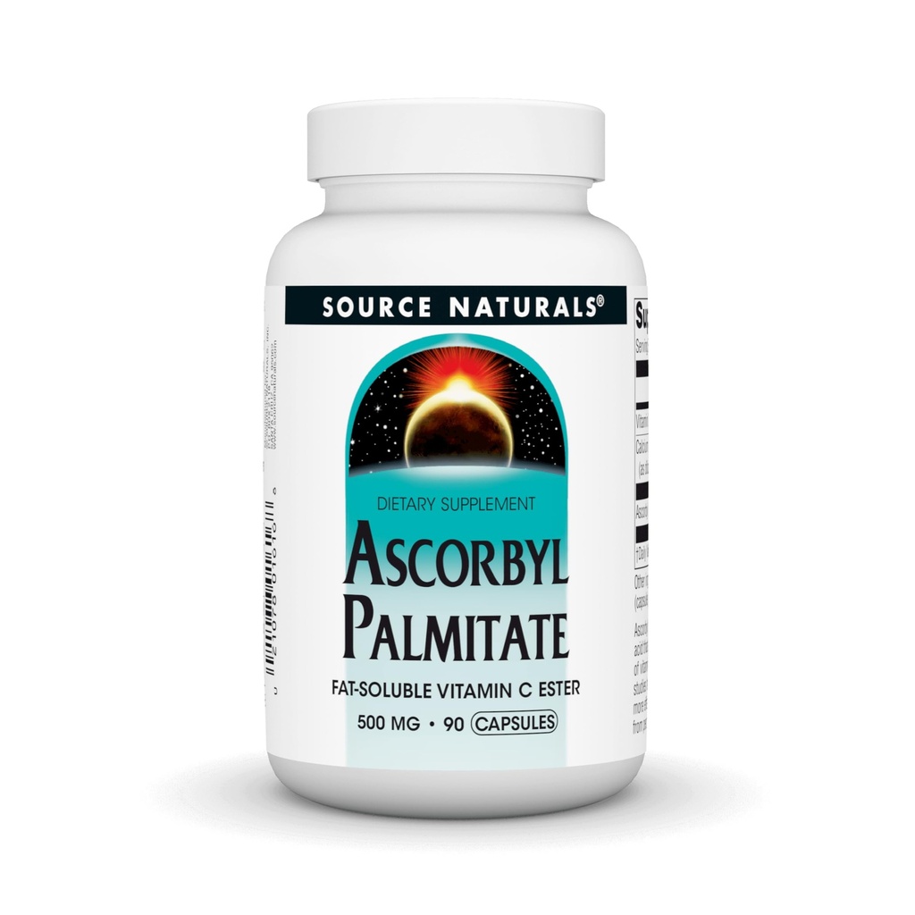 Fuente Naturales Ascorbyl Palmitate 500mg, 90 cápsulas