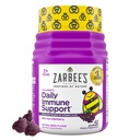 Zarbee's Kids Elderberry Immune Support Suplemento Gummies, Vitaminas A C D3 E &amp; Zinc, Extracto de Elderberry, Gluten & Gelatin Gratis, Sin Sabores Artificiales, Sabor de Berry Natural, Edades 2+, 42 Ct