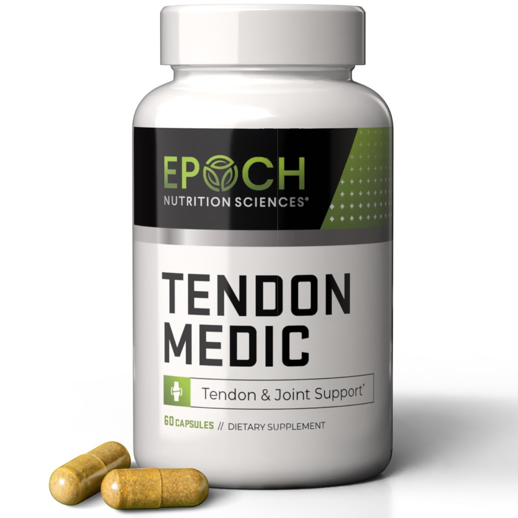 Suplemento de soporte de Tendon Medico - Movilidad & Flexibilidad Fórmula – Cápsulas naturales no transgénicos para alivio de dolor conjunto, tendonitis, recuperación de músculo de la artritis – 60 Cápsulas