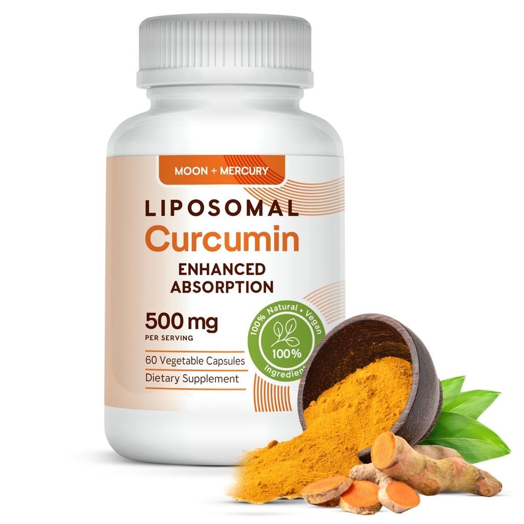 Liposomal Turmeric Curcumin 500mg - 60 Turmeric Curcumin Suplementos cápsulas