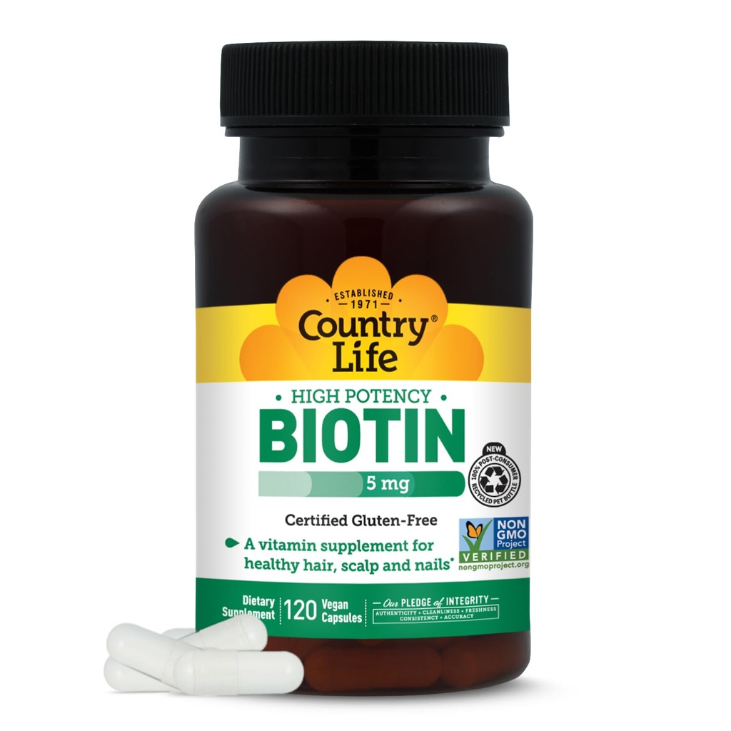 Country Life Country Life Biotin 5 mg Vegicaps, 120 Conde
