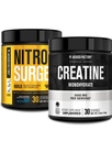Fabricación de nitrocirugía confeccionada Pre Workout with Creatine for Muscle Building (30 Servings, Blue Raspberry) & Creatine Monohydrate Powder for Muscle Growth & Recuperación (30 Servings, Unflavored)